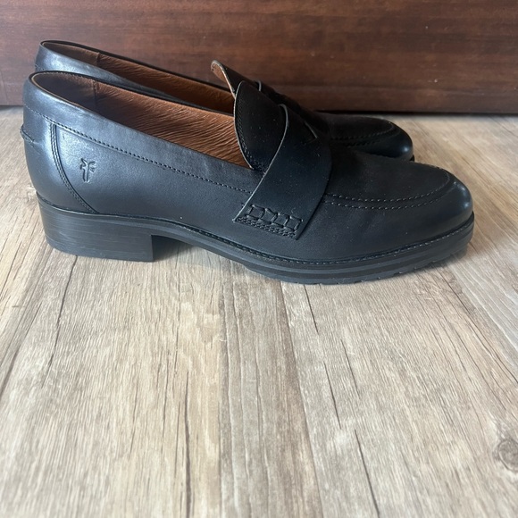 Frye Black Leather Loafers - Picture 3 of 6